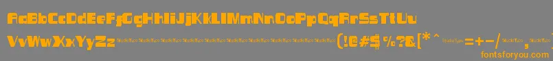 Sinema Font – Orange Fonts on Gray Background