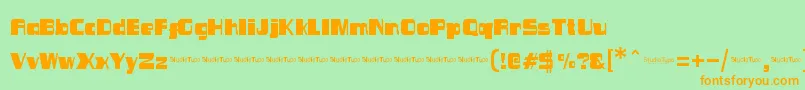 Sinema Font – Orange Fonts on Green Background