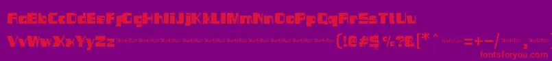 Sinema Font – Red Fonts on Purple Background