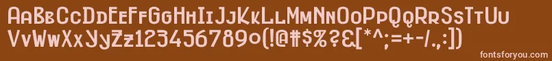 Шрифт FitzgeraldBlack – розовые шрифты на коричневом фоне