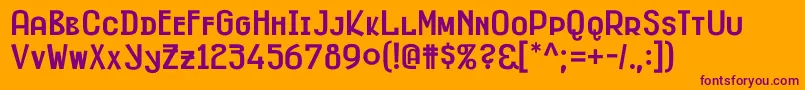 Шрифт FitzgeraldBlack – фиолетовые шрифты на оранжевом фоне