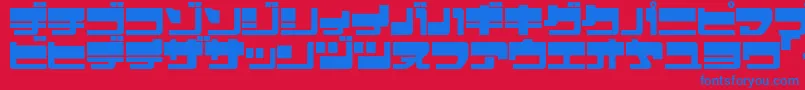 EjectjapUpperphat Font – Blue Fonts on Red Background
