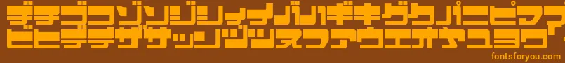 EjectjapUpperphat Font – Orange Fonts on Brown Background