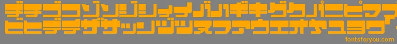 EjectjapUpperphat Font – Orange Fonts on Gray Background