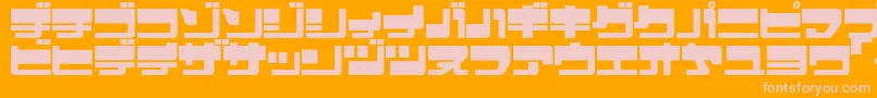 EjectjapUpperphat Font – Pink Fonts on Orange Background