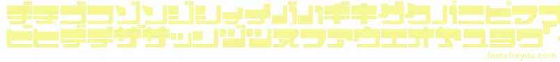 EjectjapUpperphat Font – Yellow Fonts on White Background