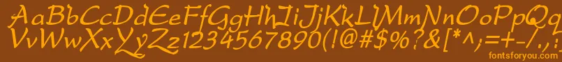 DreameroneBoldItalic Font – Orange Fonts on Brown Background