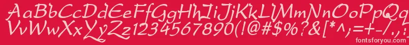 DreameroneBoldItalic Font – Pink Fonts on Red Background