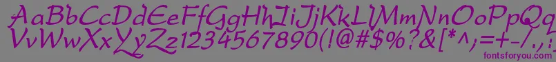 DreameroneBoldItalic Font – Purple Fonts on Gray Background