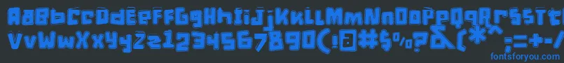 DPuntillasETiptoesSquid Font – Blue Fonts on Black Background