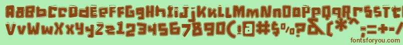 DPuntillasETiptoesSquid Font – Brown Fonts on Green Background