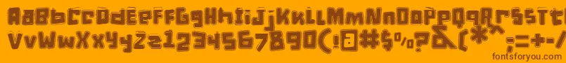 DPuntillasETiptoesSquid Font – Brown Fonts on Orange Background