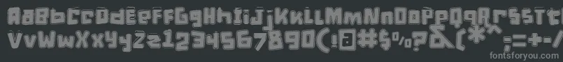 Шрифт DPuntillasETiptoesSquid – серые шрифты на чёрном фоне