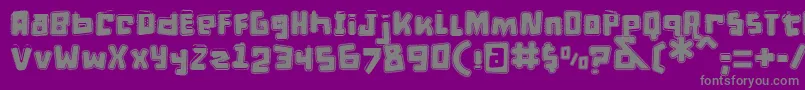 Шрифт DPuntillasETiptoesSquid – серые шрифты на фиолетовом фоне