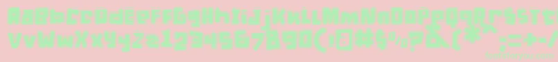 DPuntillasETiptoesSquid-Schriftart – Grüne Schriften auf rosa Hintergrund