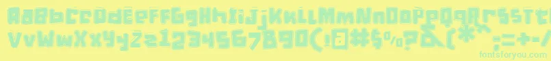 DPuntillasETiptoesSquid Font – Green Fonts on Yellow Background