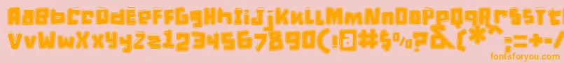 DPuntillasETiptoesSquid Font – Orange Fonts on Pink Background