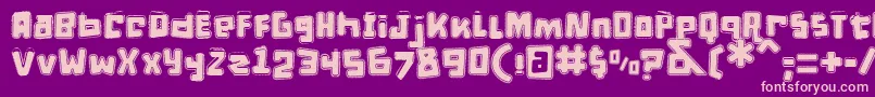 DPuntillasETiptoesSquid Font – Pink Fonts on Purple Background