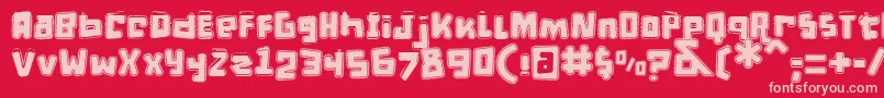 DPuntillasETiptoesSquid Font – Pink Fonts on Red Background