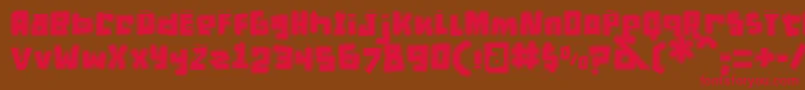 Шрифт DPuntillasETiptoesSquid – красные шрифты на коричневом фоне