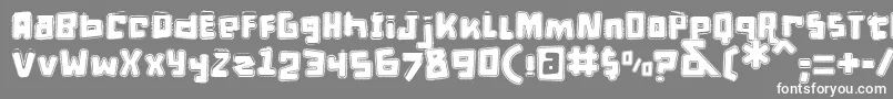 Шрифт DPuntillasETiptoesSquid – белые шрифты на сером фоне