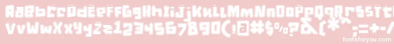 DPuntillasETiptoesSquid-Schriftart – Weiße Schriften auf rosa Hintergrund