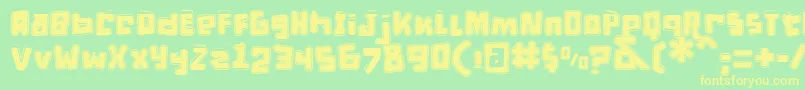 DPuntillasETiptoesSquid Font – Yellow Fonts on Green Background