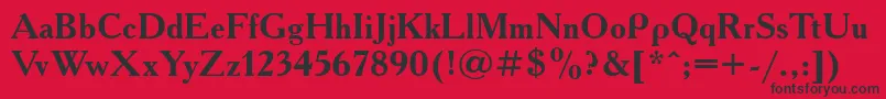 AcademytttBold Font – Black Fonts on Red Background