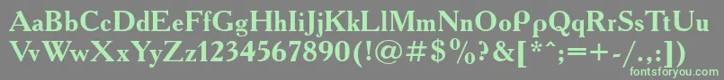 Weitere Informationen zur AcademytttBold-Schriftart AcademytttBold-Schriftart – Grüne Schriften auf grauem Hintergrund