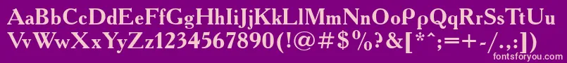 AcademytttBold Font – Pink Fonts on Purple Background