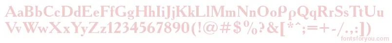 AcademytttBold-Schriftart – Rosa Schriften auf weißem Hintergrund