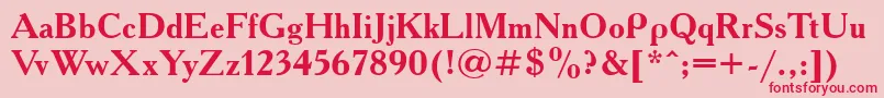 AcademytttBold Font – Red Fonts on Pink Background