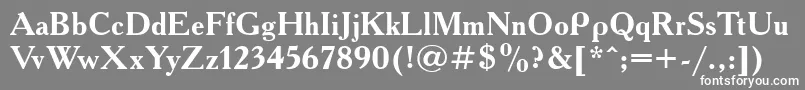 AcademytttBold Font – White Fonts on Gray Background