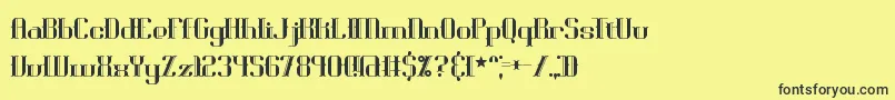 BlackoninautBrk Font – Black Fonts on Yellow Background