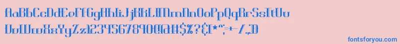 BlackoninautBrk Font – Blue Fonts on Pink Background