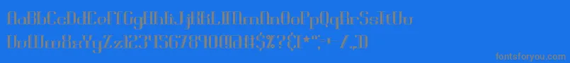 BlackoninautBrk-Schriftart – Graue Schriften auf blauem Hintergrund