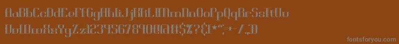 BlackoninautBrk Font – Gray Fonts on Brown Background