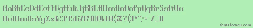 BlackoninautBrk Font – Gray Fonts on Green Background