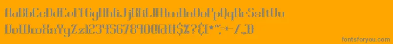 BlackoninautBrk Font – Gray Fonts on Orange Background