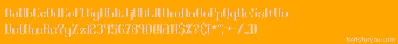 Police BlackoninautBrk – polices roses sur fond orange