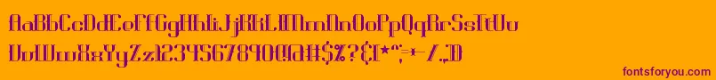 BlackoninautBrk Font – Purple Fonts on Orange Background