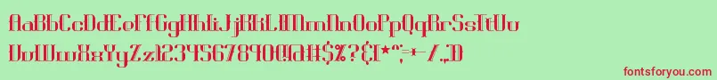 BlackoninautBrk Font – Red Fonts on Green Background