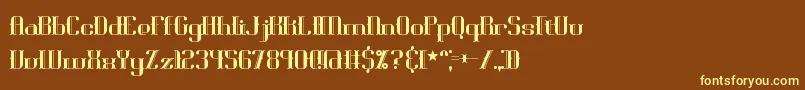 BlackoninautBrk Font – Yellow Fonts on Brown Background