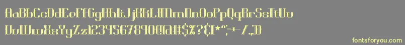 BlackoninautBrk Font – Yellow Fonts on Gray Background