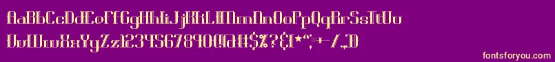 BlackoninautBrk Font – Yellow Fonts on Purple Background