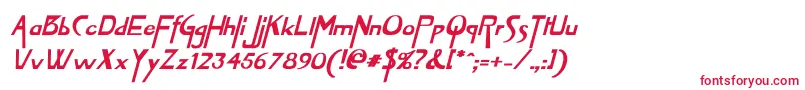 fuente VireofontBoldItalic – Fuentes Rojas Sobre Fondo Blanco