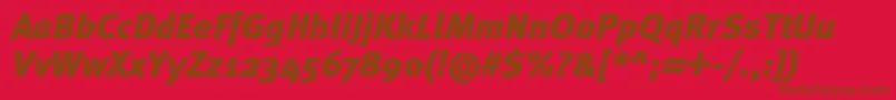 MetablackcItalic Font – Brown Fonts on Red Background