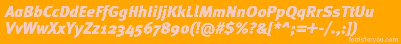 More about MetablackcItalic Font MetablackcItalic Font – Pink Fonts on Orange Background