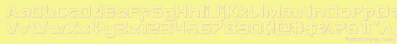 Usangel3D Font – Pink Fonts on Yellow Background