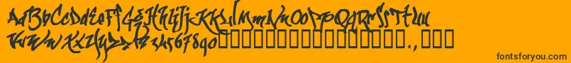 Kgraftrial Font – Black Fonts on Orange Background